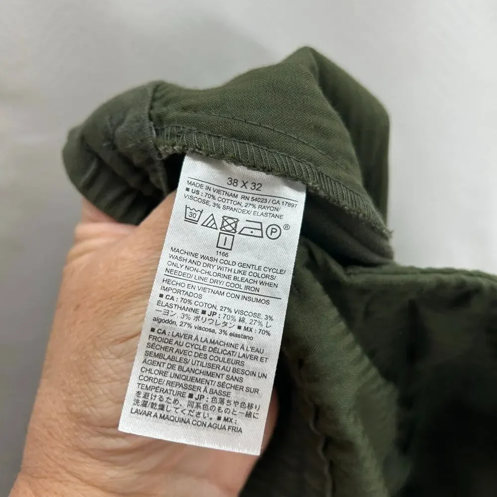 Banana Republic men’s green pants 38 dark trees cotton blend straight